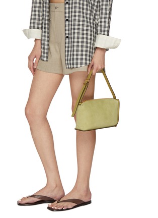 Front View - Click To Enlarge - JOY GRYSON - Crescent Suede Shoulder Bag