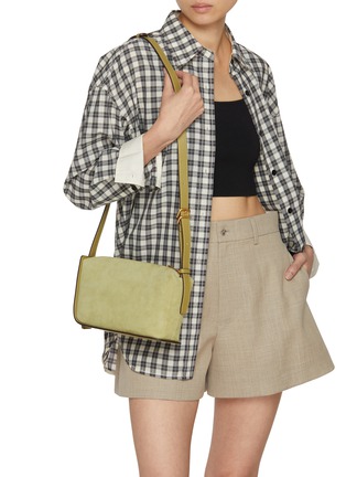 Figure View - Click To Enlarge - JOY GRYSON - Crescent Suede Shoulder Bag