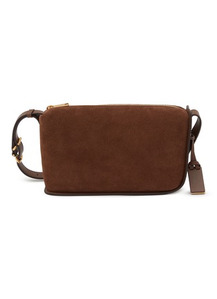 Main View - Click To Enlarge - JOY GRYSON - Crescent Suede Shoulder Bag