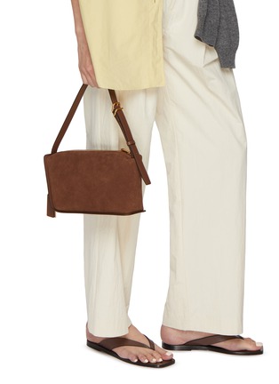 Figure View - Click To Enlarge - JOY GRYSON - Crescent Suede Shoulder Bag