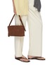 Figure View - Click To Enlarge - JOY GRYSON - Crescent Suede Shoulder Bag