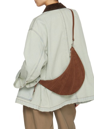 Front View - Click To Enlarge - JOY GRYSON - Small Layer Suede Shoulder Bag