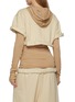 Back View - Click To Enlarge - WE11DONE - Layered Roll Up Cotton Hoodie