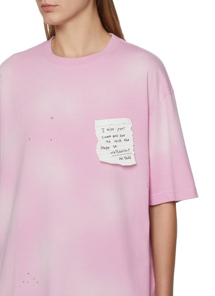  - WE11DONE - Oversized Grunge Paper Note Faded Cotton T-Shirt