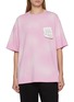 Main View - Click To Enlarge - WE11DONE - Oversized Grunge Paper Note Faded Cotton T-Shirt