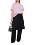 Figure View - Click To Enlarge - WE11DONE - Oversized Grunge Paper Note Faded Cotton T-Shirt