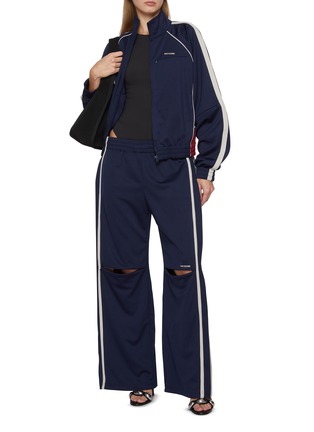 Figure View - Click To Enlarge - WE11DONE - Colour Block Cotton Track Pants