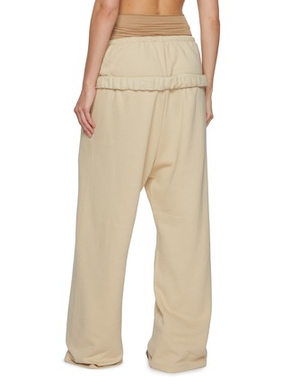 Back View - Click To Enlarge - WE11DONE - Layered Roll Up Cotton Sweatpants