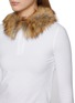  - WE11DONE - Long Sleeve Faux Fur Collar Top