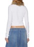 Back View - Click To Enlarge - WE11DONE - Long Sleeve Faux Fur Collar Top