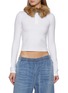 Main View - Click To Enlarge - WE11DONE - Long Sleeve Faux Fur Collar Top