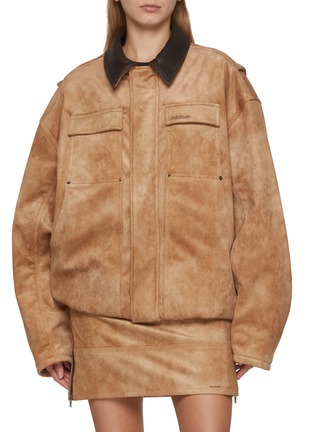 Main View - Click To Enlarge - WE11DONE - Oversized Suede Work Jacket
