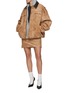 Figure View - Click To Enlarge - WE11DONE - Oversized Suede Work Jacket
