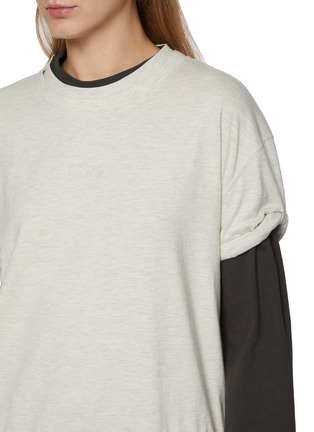  - WE11DONE - Long Sleeve Layered Roll Up Cotton Top