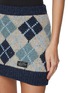  - WE11DONE - Argyle Intarsia Knit Mini Skirt