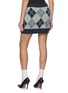 Back View - Click To Enlarge - WE11DONE - Argyle Intarsia Knit Mini Skirt