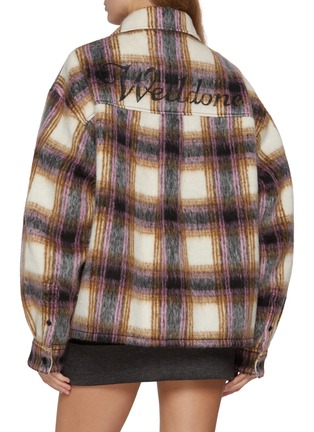 Back View - Click To Enlarge - WE11DONE - Chequered Fleece Lined Shirt Jacket