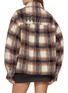 Back View - Click To Enlarge - WE11DONE - Chequered Fleece Lined Shirt Jacket