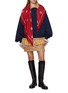 Figure View - Click To Enlarge - WE11DONE - Detachable Scarf Layered Cotton Sweatshirt