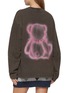 Back View - Click To Enlarge - WE11DONE - Oversized Long Sleeve Teddy Graphic Top