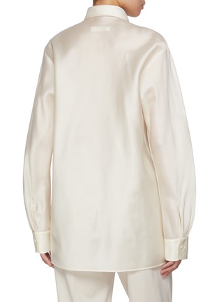 Back View - Click To Enlarge - GIA STUDIOS - Perle Vietnamese Silk Button Down Shirt