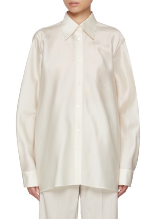 Main View - Click To Enlarge - GIA STUDIOS - Perle Vietnamese Silk Button Down Shirt