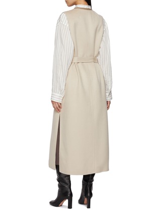 Back View - Click To Enlarge - YVES SALOMON - Long Wool Cashmere Gilet