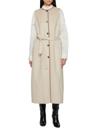 Main View - Click To Enlarge - YVES SALOMON - Long Wool Cashmere Gilet