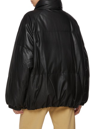 Back View - Click To Enlarge - YVES SALOMON - Leather Puffer Jacket
