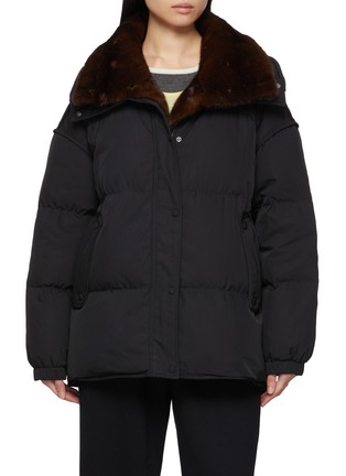 Main View - Click To Enlarge - YVES SALOMON - Mink Fur Collar Puffer Jacket