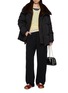 Figure View - Click To Enlarge - YVES SALOMON - Mink Fur Collar Puffer Jacket