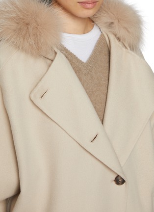  - YVES SALOMON - Fox Fur Trim Wool Cashmere Coat