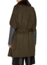 Back View - Click To Enlarge - YVES SALOMON - Mink Fur Collar Wool Cashmere Cape Coat