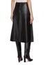 Back View - Click To Enlarge - YVES SALOMON - Flared Leather Midi Skirt
