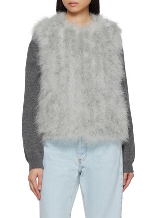 Main View - Click To Enlarge - YVES SALOMON - Marabou Gilet
