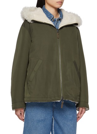 Detail View - Click To Enlarge - YVES SALOMON - Reversible Shearling Parka Jacket