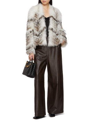 Figure View - Click To Enlarge - YVES SALOMON - Melange Fox Fur Jacket