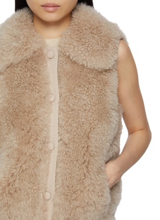  - YVES SALOMON - Sleeveless Curly Lamb Fur Knit Gilet