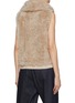 Back View - Click To Enlarge - YVES SALOMON - Sleeveless Curly Lamb Fur Knit Gilet