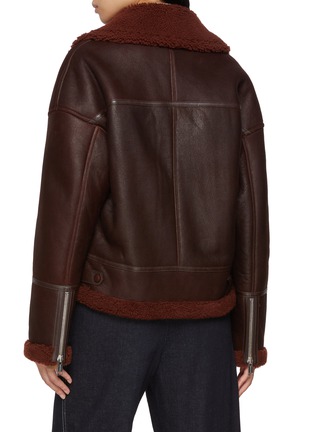 Back View - Click To Enlarge - YVES SALOMON - Shearling Biker Jacket
