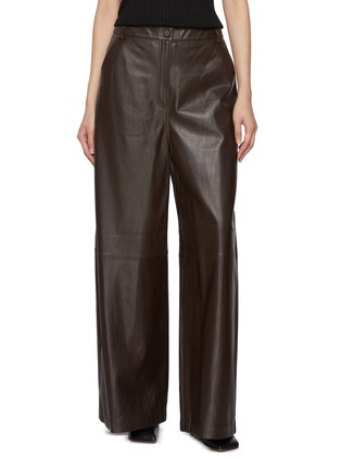Main View - Click To Enlarge - YVES SALOMON - Wide Leg Leather Pants