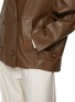  - YVES SALOMON - Double Breasted Leather Peacoat