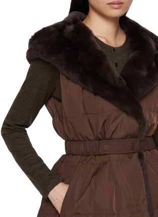  - YVES SALOMON - Sleeveless Puffer Fur Gilet