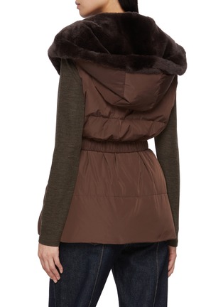 Back View - Click To Enlarge - YVES SALOMON - Sleeveless Puffer Fur Gilet