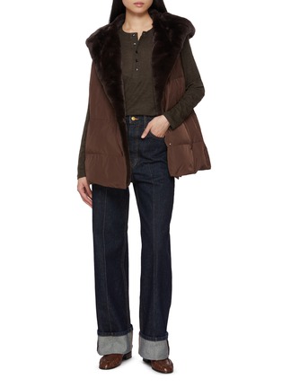 Figure View - Click To Enlarge - YVES SALOMON - Sleeveless Puffer Fur Gilet