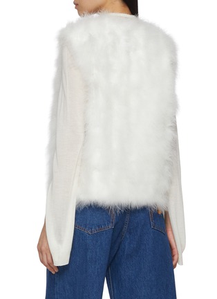 Back View - Click To Enlarge - YVES SALOMON - Sleeveless Feather Gilet