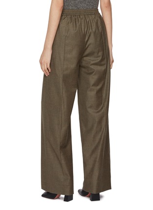 Back View - Click To Enlarge - YVES SALOMON - Wide Leg Wool Silk Pants
