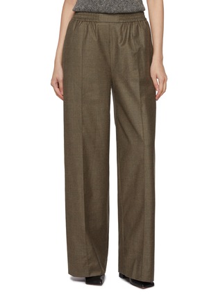 Main View - Click To Enlarge - YVES SALOMON - Wide Leg Wool Silk Pants
