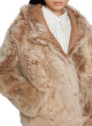  - YVES SALOMON - Curly Shearling Hooded Jacket