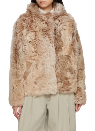 Main View - Click To Enlarge - YVES SALOMON - Curly Shearling Hooded Jacket